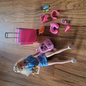 Barbie travel doll with dog